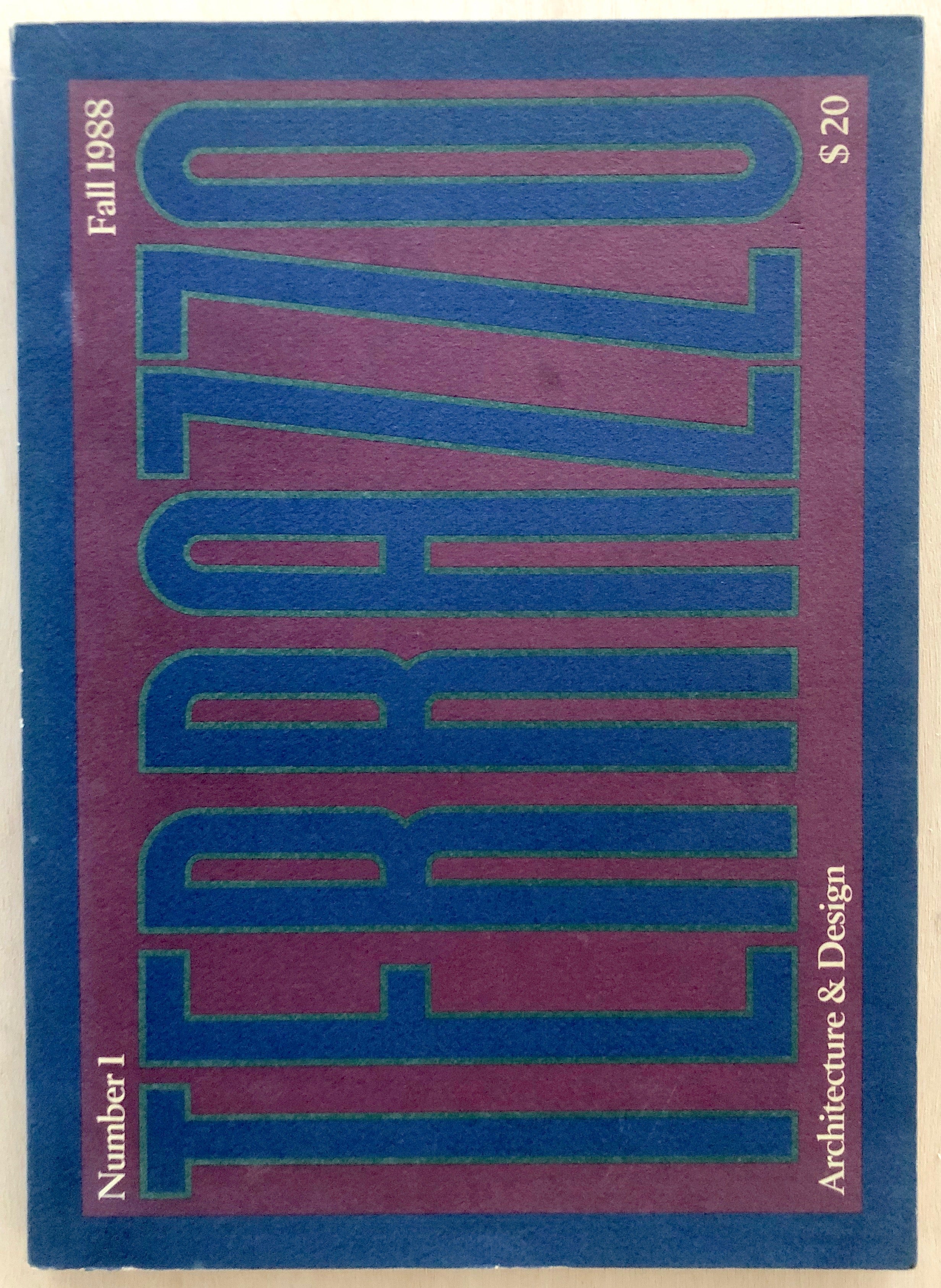 アート・デザイン・音楽 TERRAZZO Number 1 Fall 1988 Amazon | Terrazzo Volume 1 (Architecture and Design/Fall