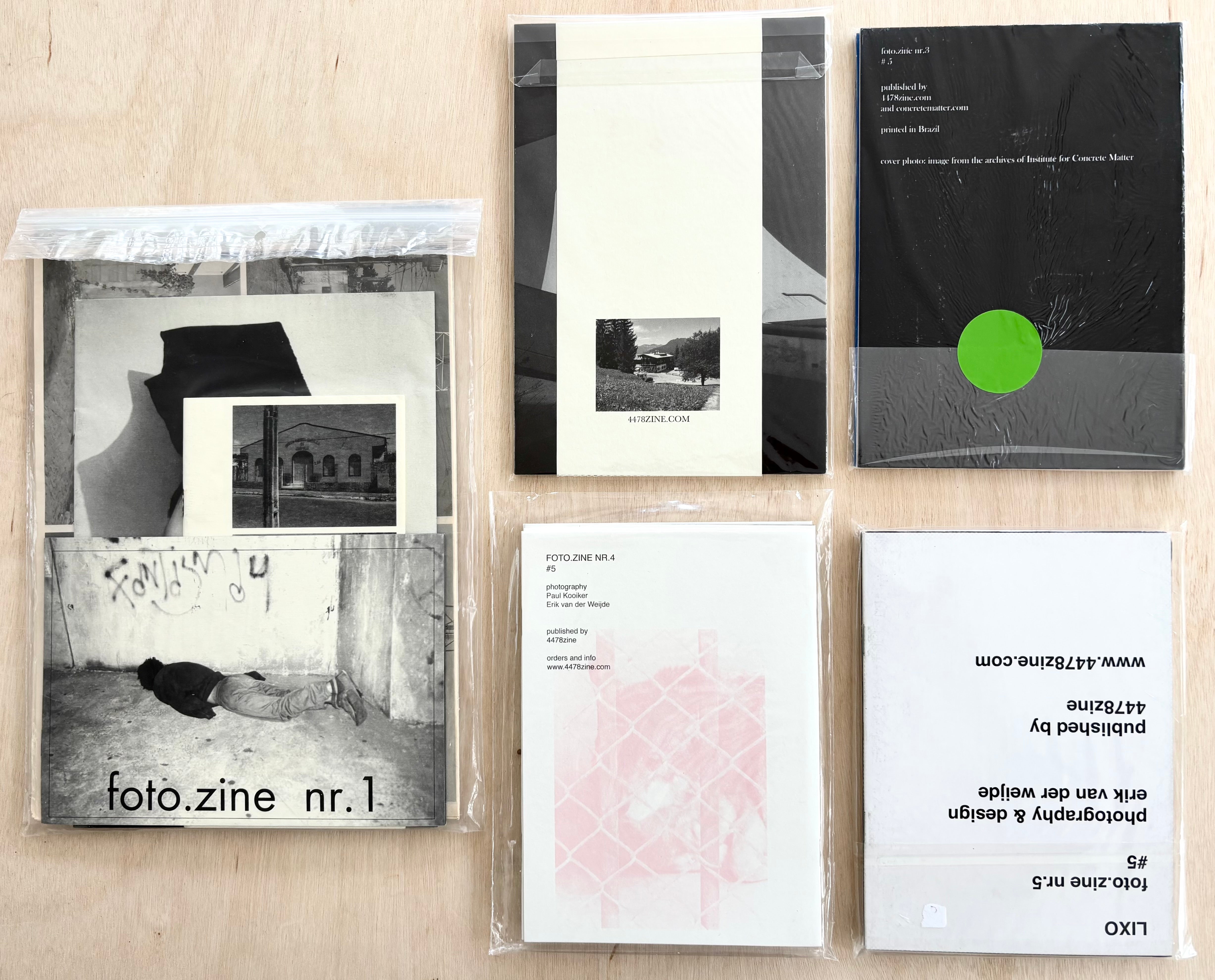 FOTO.ZINE # 1-5 by Erik van der Weijde (COMPLETE RUN OF ALL FIVE