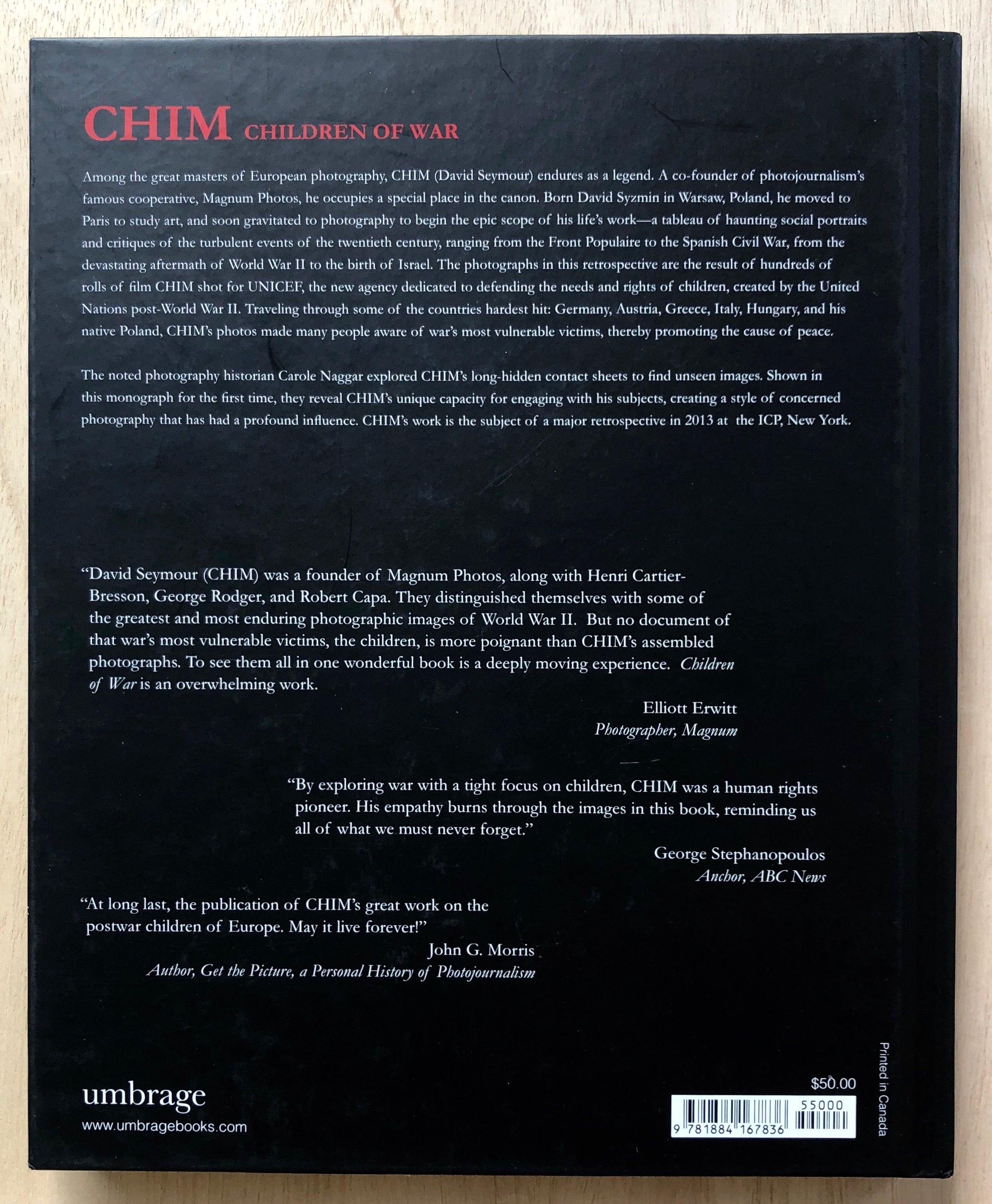 CHIM: CHILDREN OF WAR by Carole Naggar with photographs by David