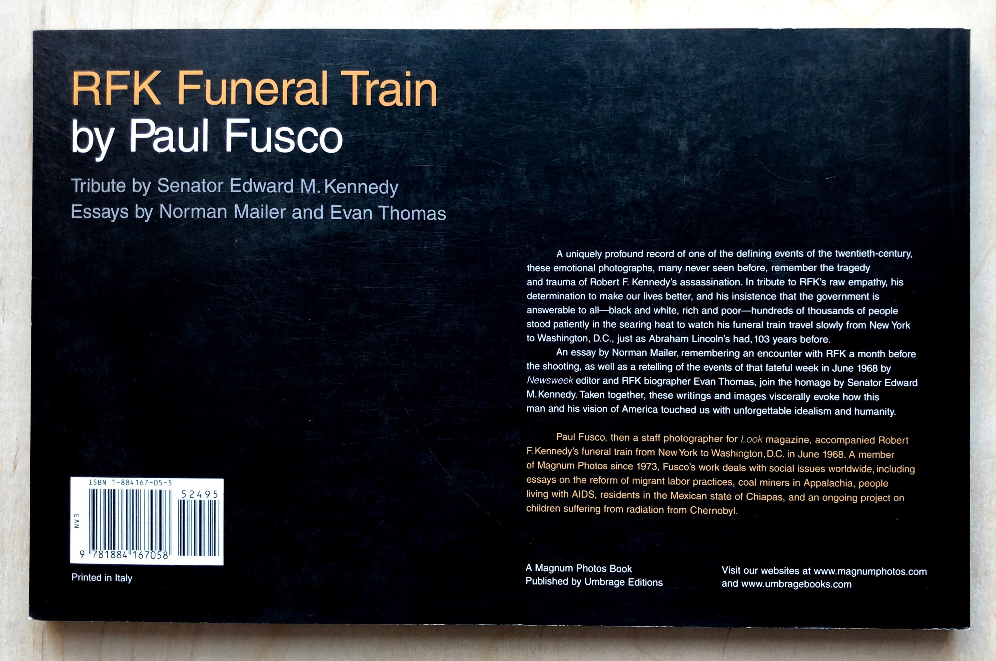 RFK FUNERAL TRAIN by Paul Fusco with essays by Norman Mailer and