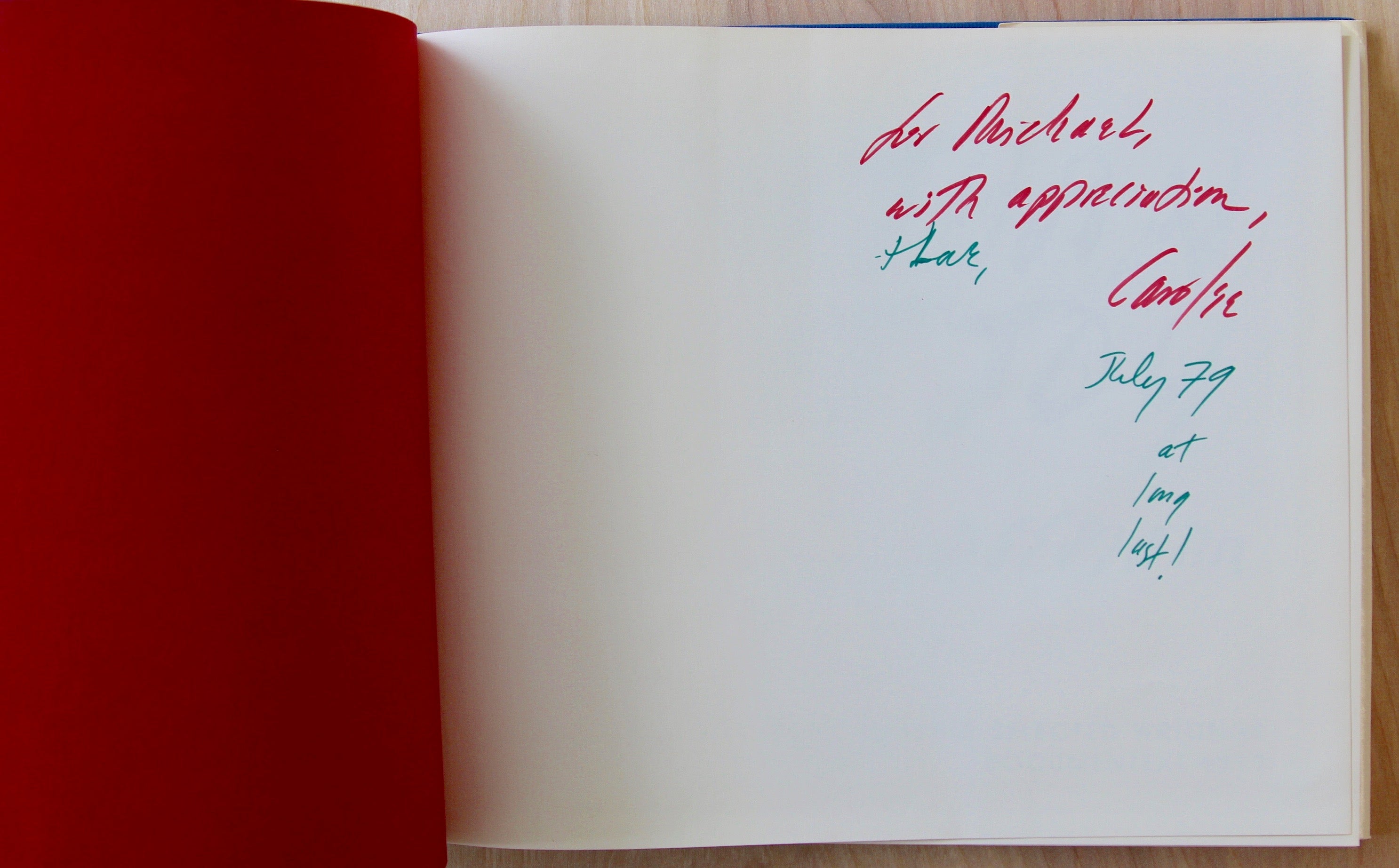 MORE THAN MEAT JOY by Carolee Schneemann (Inscribed) Familiar Trees