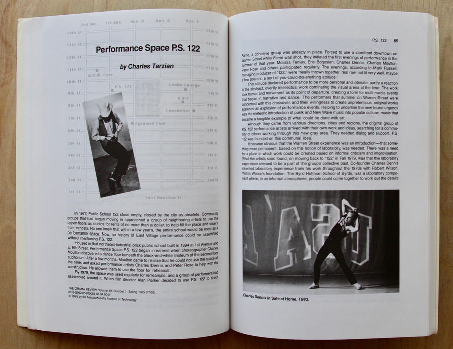 THE DRAMA REVIEW (SPRING 1985 ISSUE) EAST VILLAGE PERFORMANCE