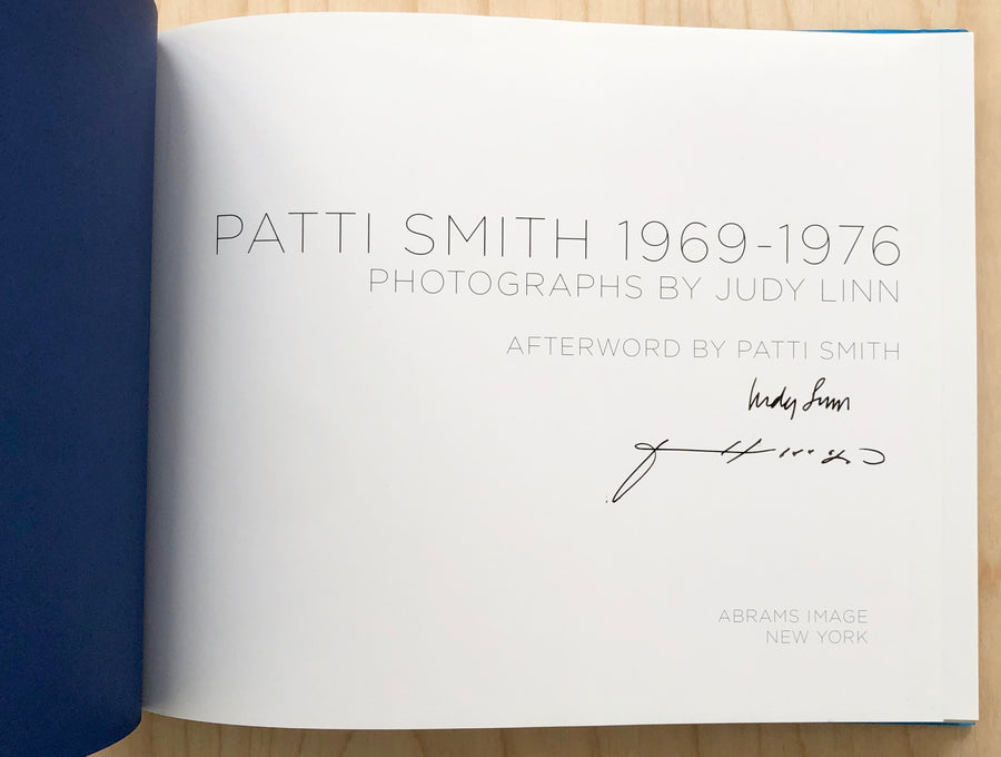 PATTI SMITH 1969-1976 by Judy Linn (SIGNED by Smith and Linn)
