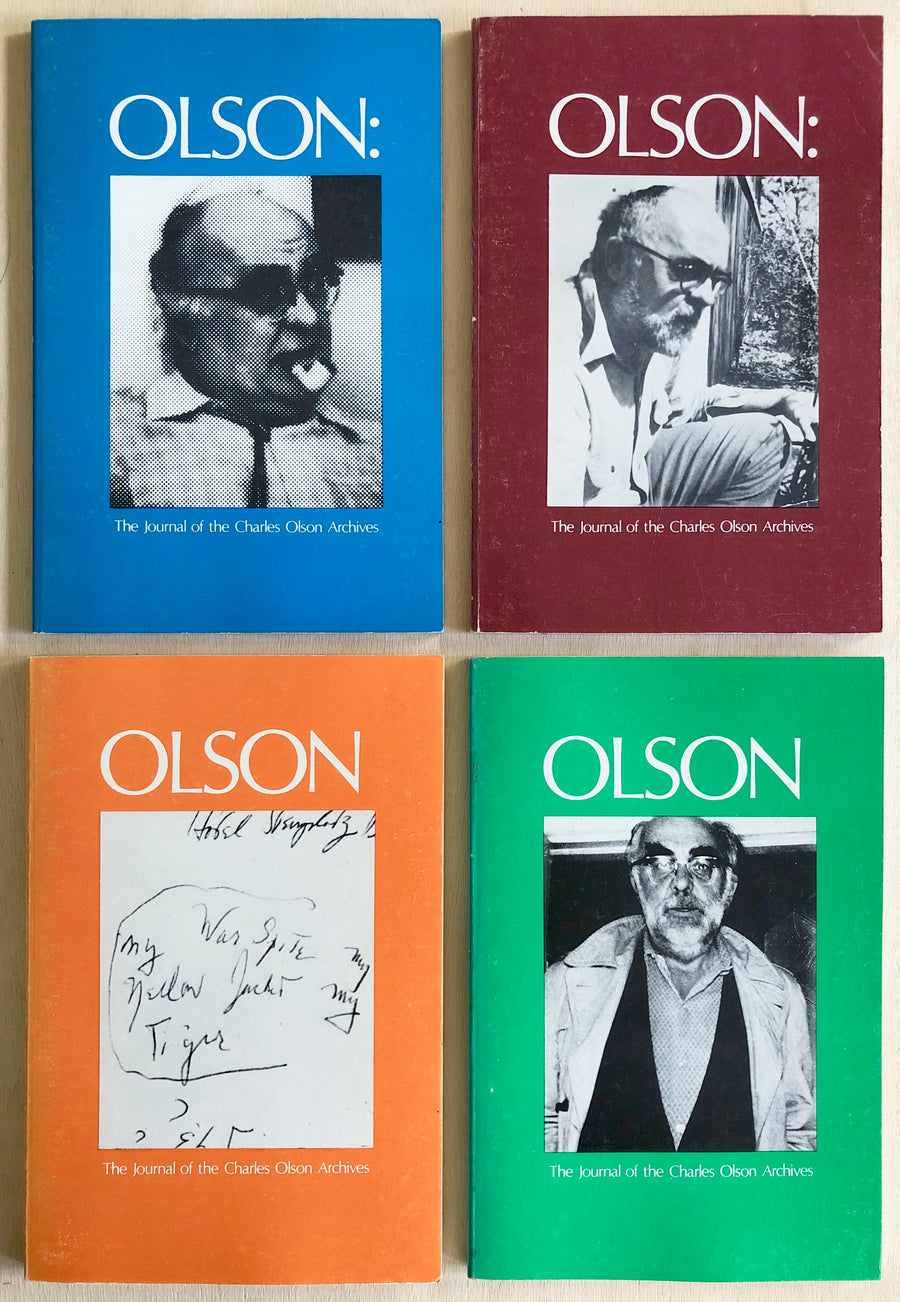 OLSON: THE JOURNAL OF THE CHARLES OLSON ARCHIVES (COMPLETE SET, VOLS. 1-10) edited by George F. Butterick