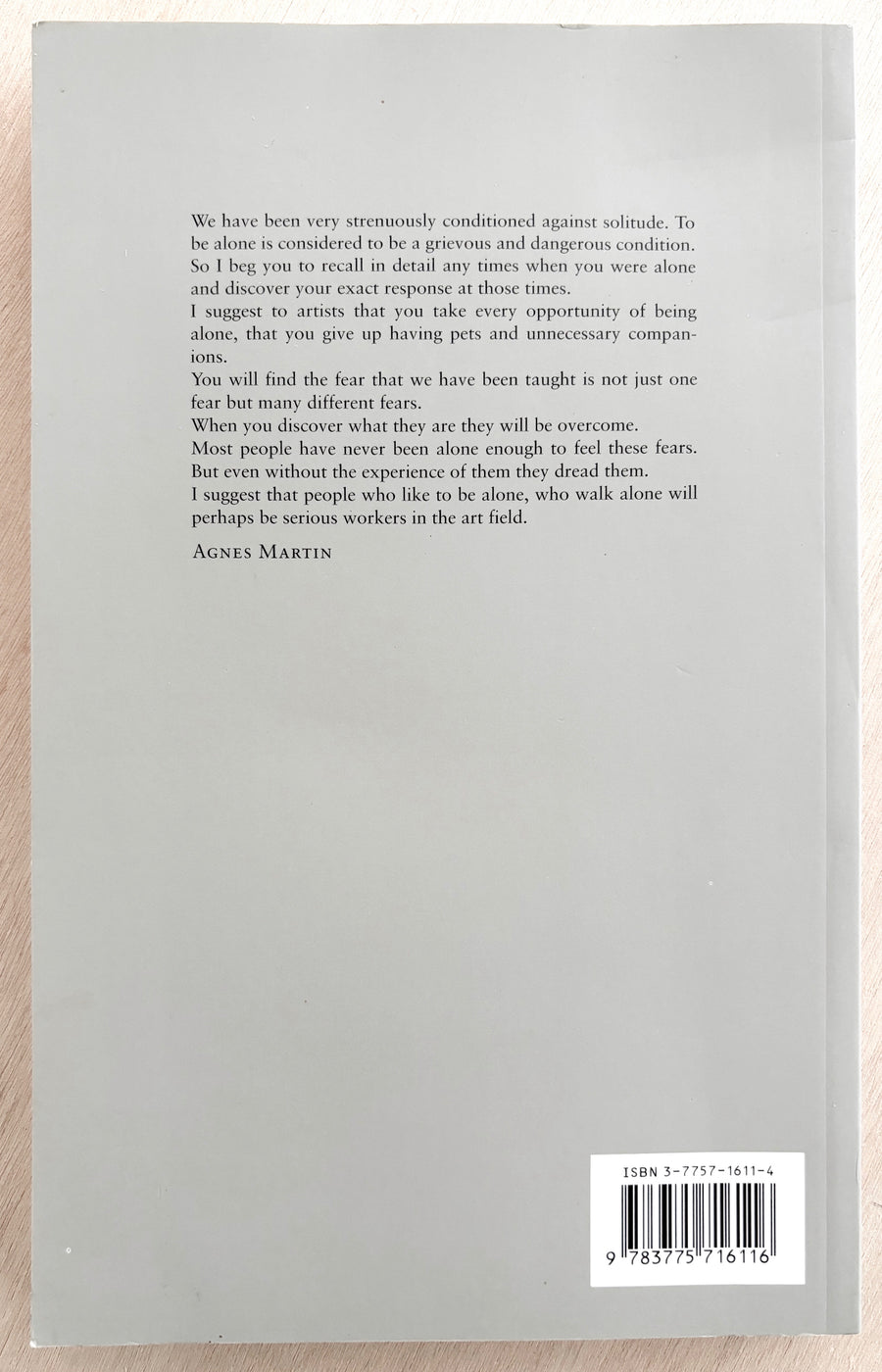 AGNES MARTIN: WRITINGS, edited by Dieter Schwarz