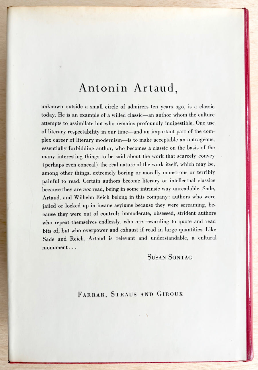 ANTONIN ARTAUD: SELECTED WRITINGS, edited and with an introduction by Susan Sontag