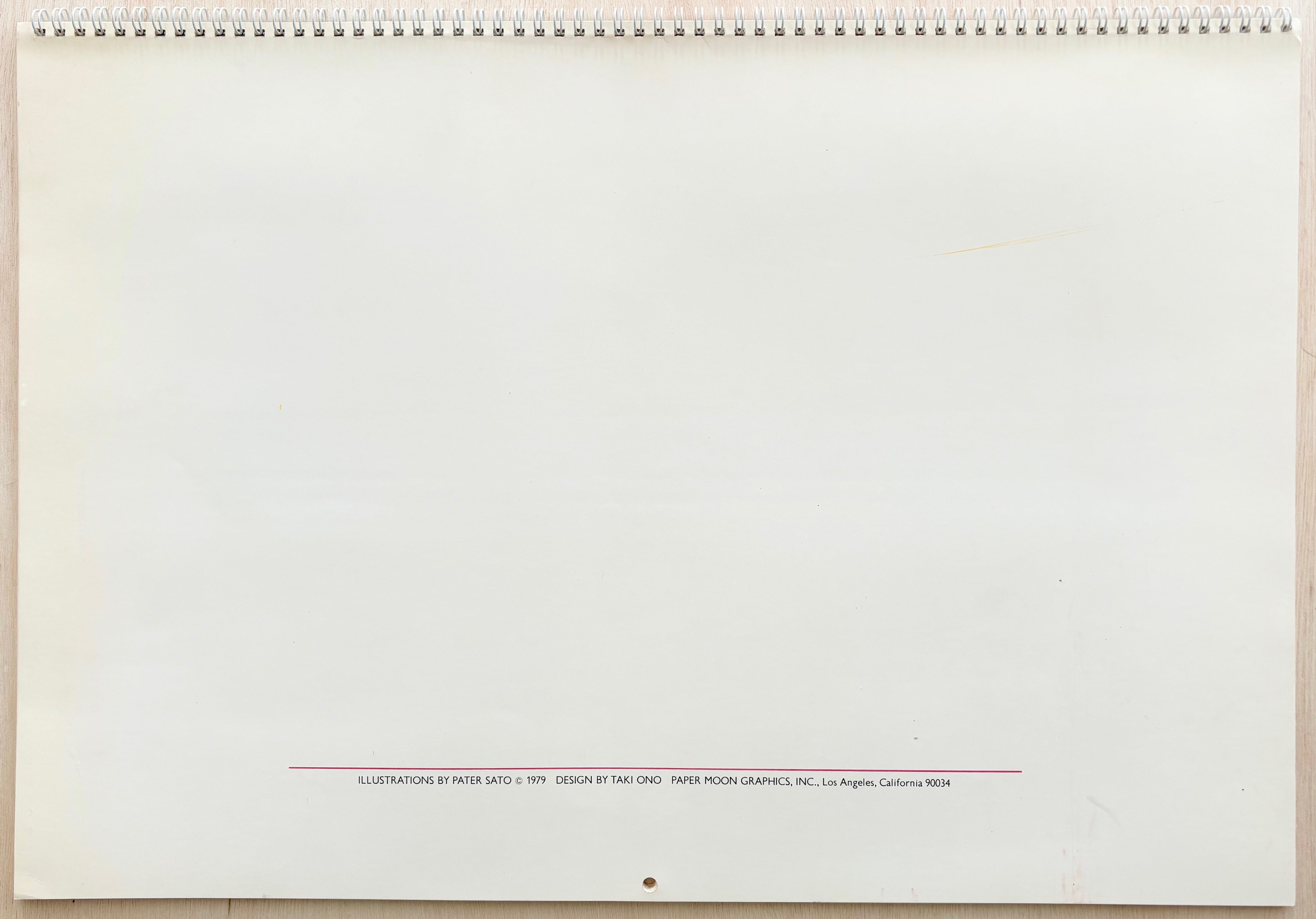PATER SATO: 1981 CALENDAR published by Paper Moon Graphics 