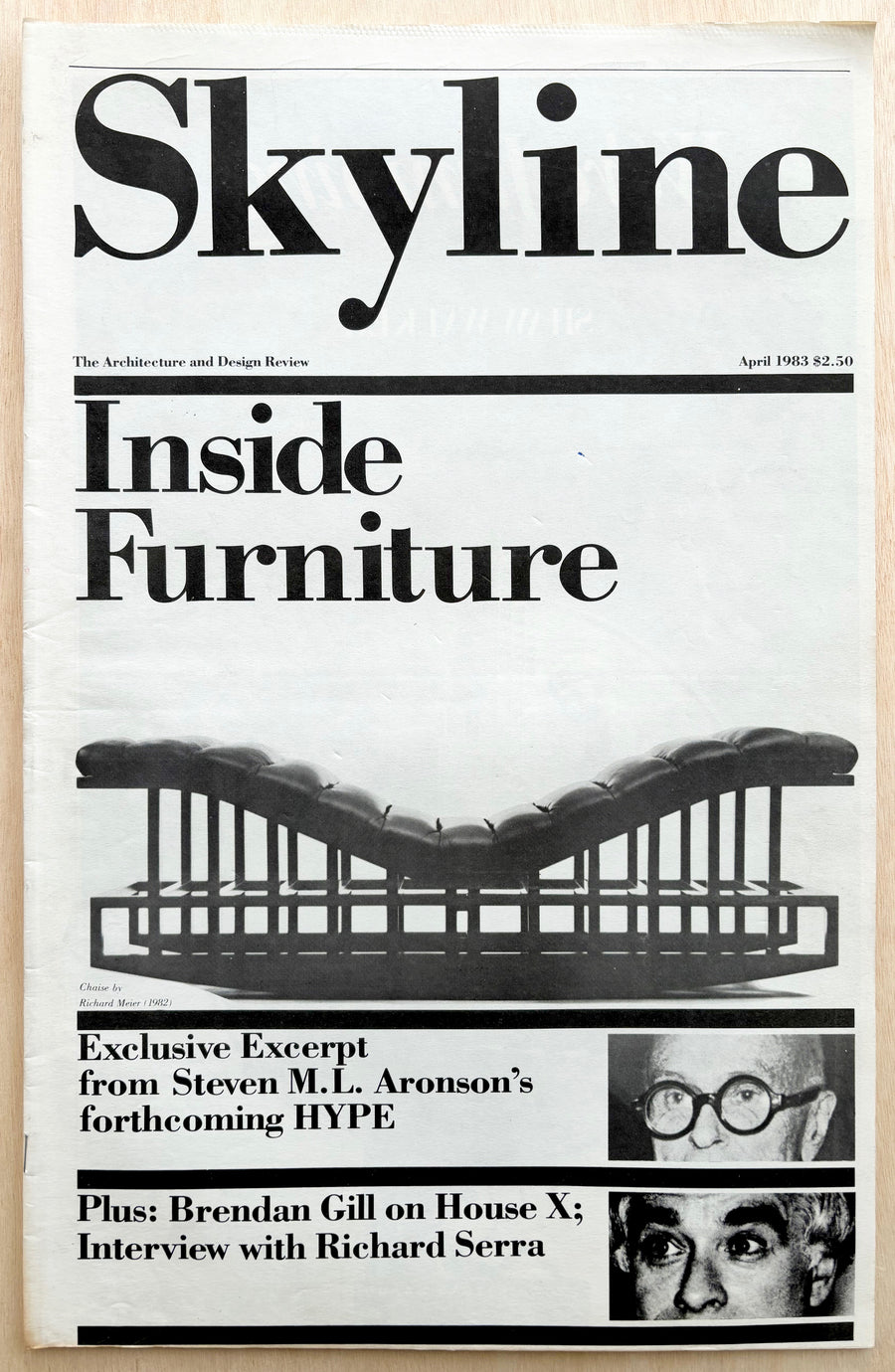 SKYLINE: THE ARCHITECTURE AND DESIGN REVIEW, APRIL 1983, edited by Suzanne Stephens, Designed by Massimo Vignelli and Michael Bierut