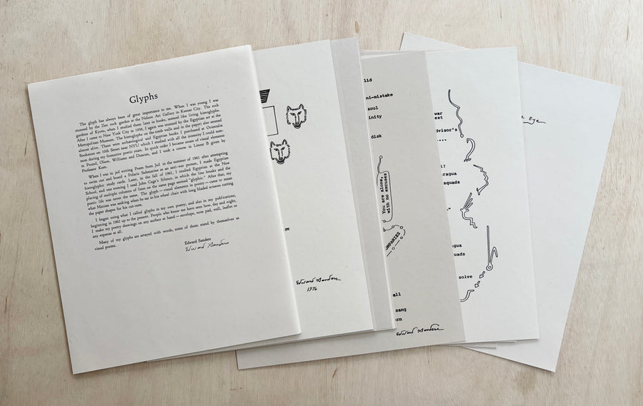 Edward Sanders: Glyphs, edited by Jon Beacham