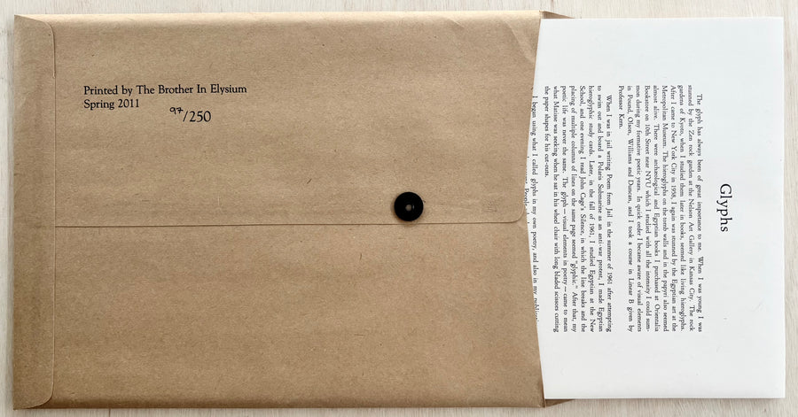 Edward Sanders: Glyphs, edited by Jon Beacham