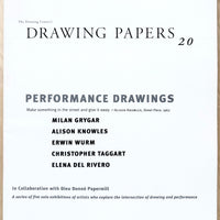 PERFORMANCE DRAWINGS: DRAWING PAPERS #20 – Familiar Trees