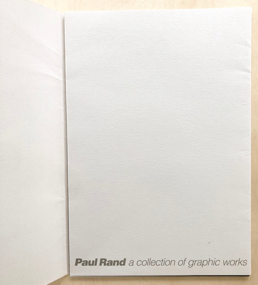 PAUL RAND: A COLLECTION OF GRAPHIC WORKS by the Mohawk Paper Company