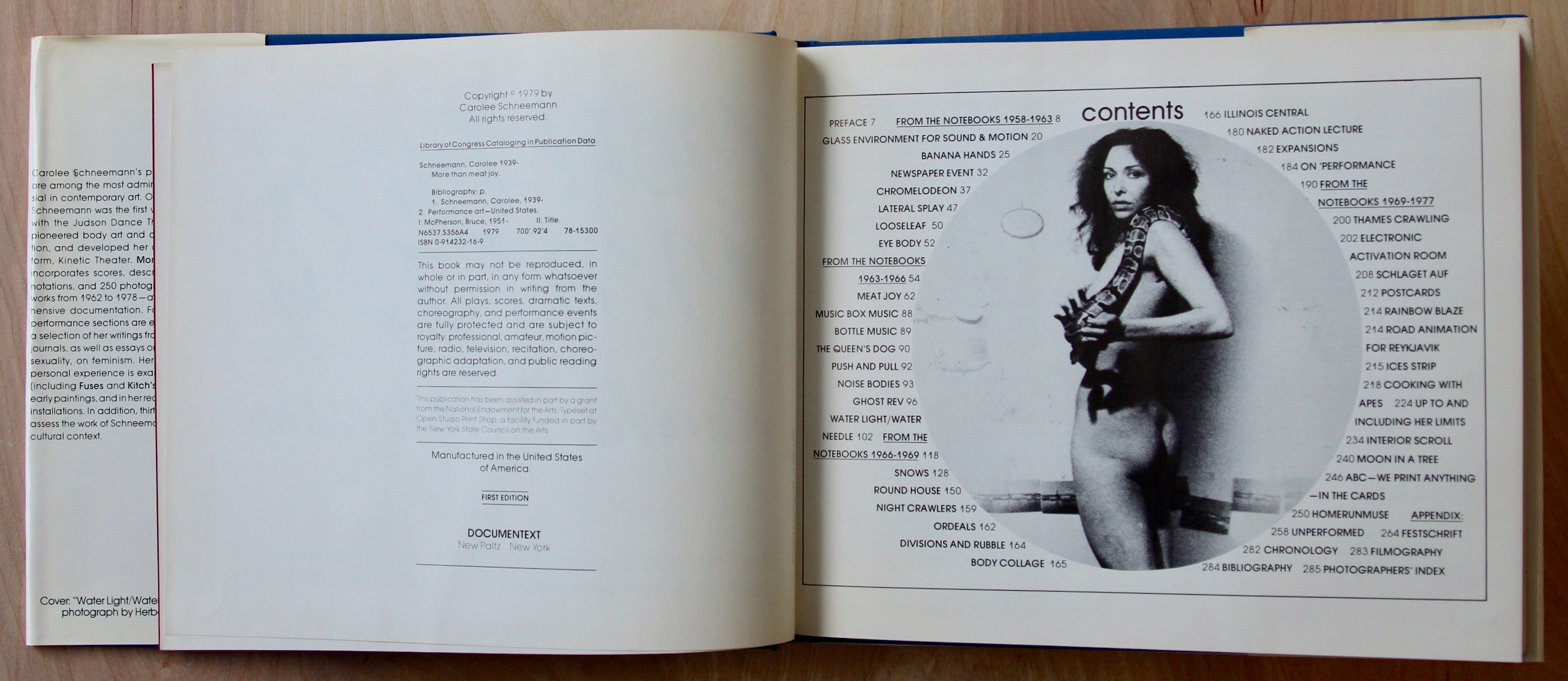 MORE THAN MEAT JOY by Carolee Schneemann (Inscribed) Familiar Trees