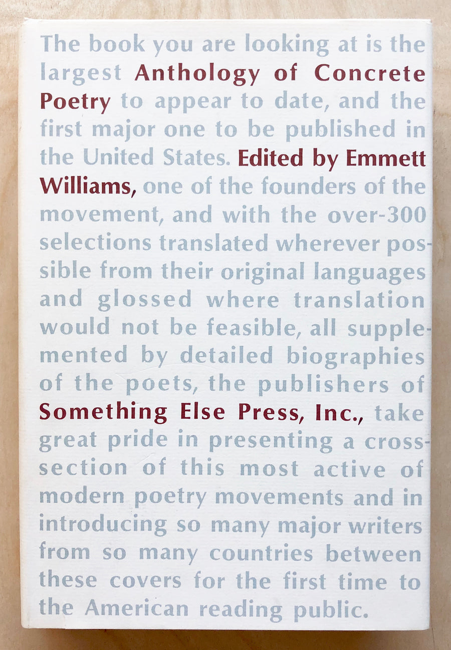 ANTHOLOGY OF CONCRETE POETRY by Emmett Williams