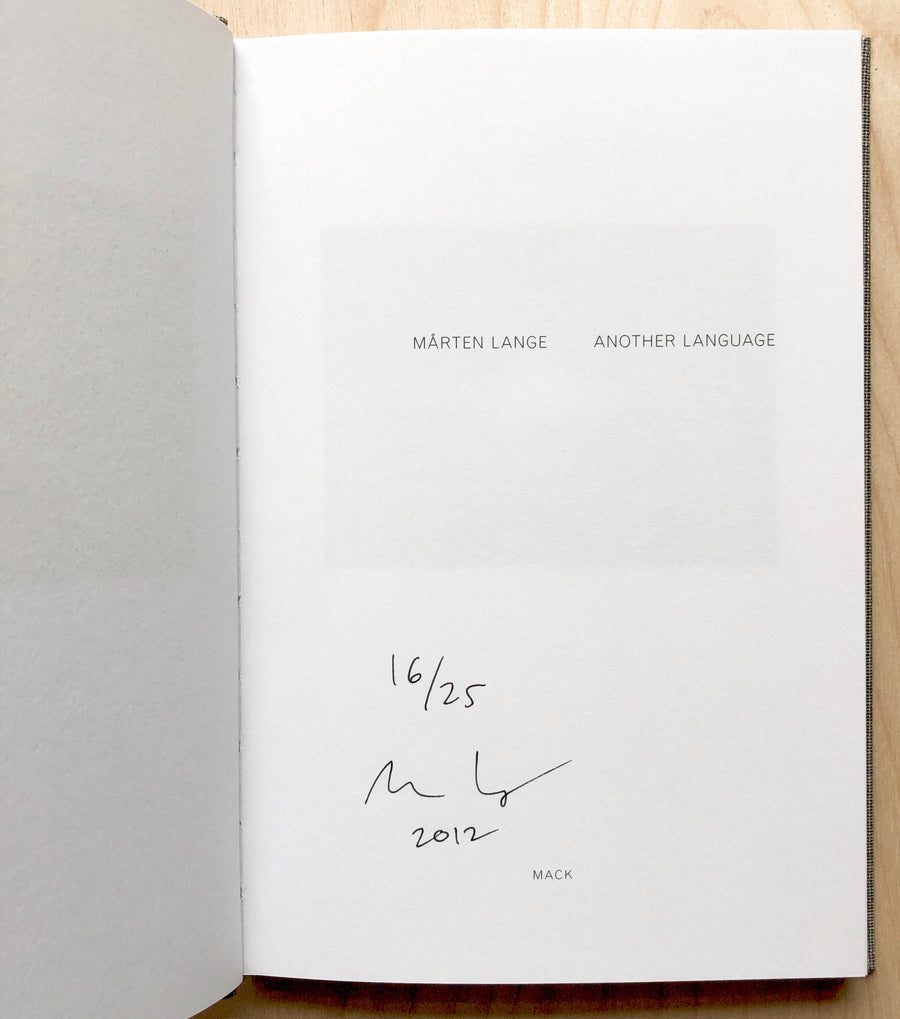 ANOTHER LANGUAGE  by Marten Lange (Limited signed & numbered edition with print)