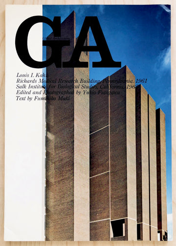 GA / GLOBAL ARCHITECTURE # 5: LOUIS I. KAHN, RICHARDS MEDICAL RESEARCH BUILDING, PENNSYLVANIA, PA. 1961 / SALK INSTITUTE FOR BIOLOGICAL STUDIES, CALIFORNIA, 1965  EDITED, PHOTOGRAPHED AND TEXT BY YUKIO FUTAGAWA