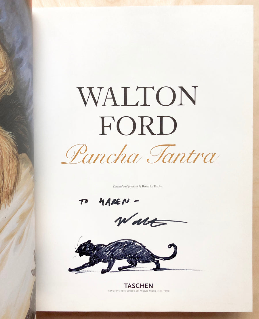 PANCHA TANTRA by Walton Ford (SIGNED with a drawing by Ford)
