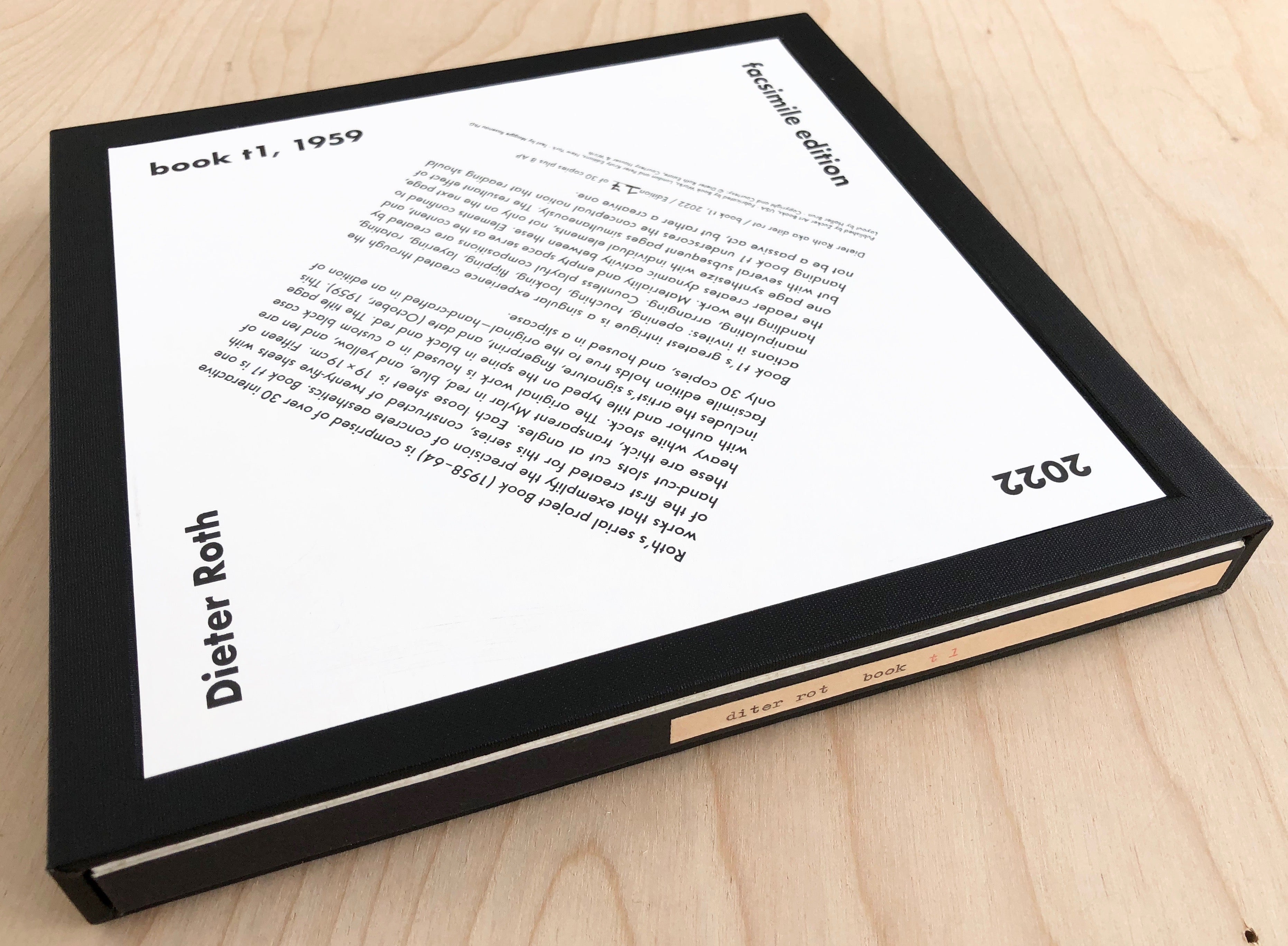 DIETER ROTH: BOOK T1 FACSIMILE (ltd. to 30 copies) – Familiar Trees